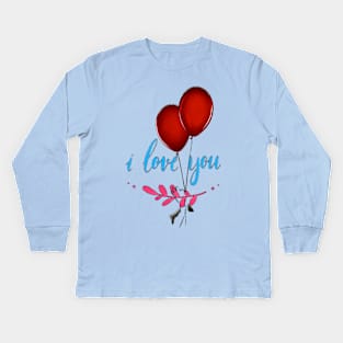 Love you more bkr Kids Long Sleeve T-Shirt